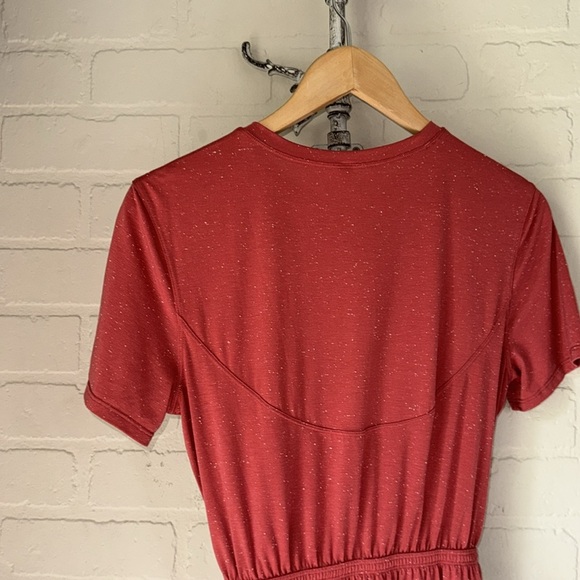 Lululemon dress Unwind Your Mind speckled size 4 twist front short sleeve - Picture 9 of 9